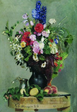  flowers Canvas - a bouquet of flowers 1878 Ilya Repin